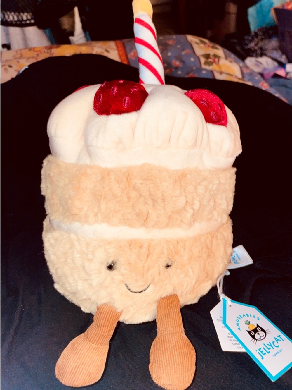 Jellycat Amuseables Birthday Cake - AUTHENTIC - Strawberry Candle - RARE LIMITED